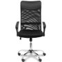 FORÖL Silla de oficina Gontar con mecanismo basculante y respaldo de malla, Negro